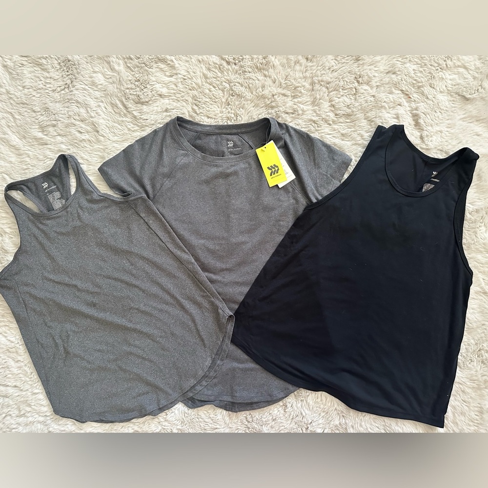 3 All in Motion shirts.